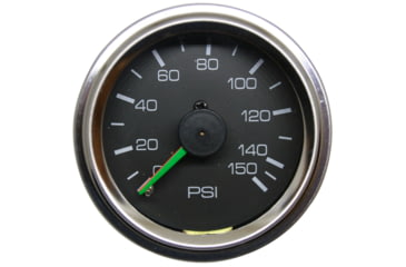 Image of Bulldog Winch 0-150PSI Air Pressure Gauge, 2in, Dual Needle, Mechanical, Lighted, 42055B