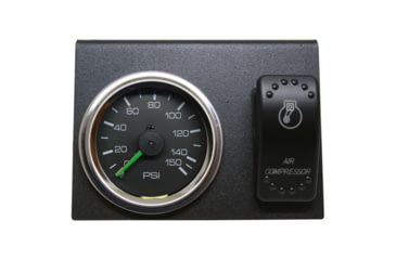 Image of Bulldog Winch 150PSI Dual Air Pressure Gauge, Switch, Bracket Set, 42077