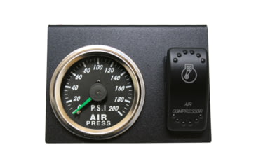 Image of Bulldog Winch 200PSI Dual Air Pressure Gauge, Switch, Bracket Set, 42079