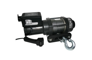 Image of Bulldog Winch 3400lb Trailer/Utility Winch, 45ft Wire Rope, Roller Fairlead, Mnt Plate, 15017