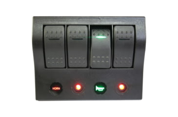 Image of Bulldog Winch 4-Switch Panel w/ Lighted Breakers, Black, 20266