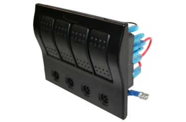 Image of Bulldog Winch 4-Switch Panel w/ Lighted Breakers, Black, 20266