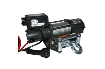 Image of Bulldog Winch 4400lb Trailer/Utility Winch, 55ft Wire Rope, Roller Fairlead, Mnt Plate, 15019