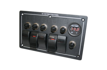 Image of Bulldog Winch 5-Switch Panel with Breakers And Voltmeter, 20267