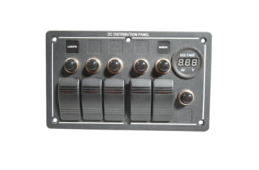 Image of Bulldog Winch 5-Switch Panel with Breakers And Voltmeter, 20267