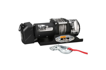 Image of Bulldog Winch 7800lb Trailer Winch, 50ft Synth Rope, Roller Fairlead, Mnt Plate, Low Profile, 10032