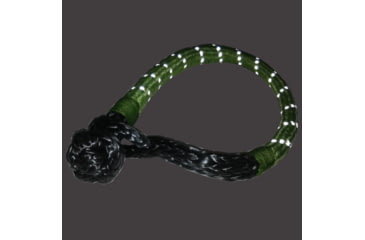 Image of Bulldog Winch AR Rope Shackle, 10mm, 30K BS, 8in dia Loop, Reflective, Green, 20393