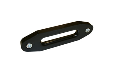 Image of Bulldog Winch Hawse Fairlead, Aluminum with 8in Mount/Short Drum, 3/4in Thick, Black, 20087