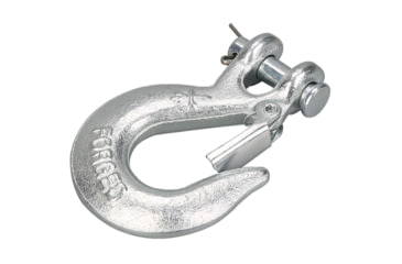 Image of Bulldog Winch Hook, 1/4in w/ Clasp G70, Alloy Steel, Zinc Plated, Silver, 20119