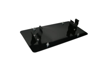 Image of Bulldog Winch Licence Plate Bracket, Roller Fairlead Mount, Black, 20278