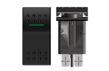 Image of Bulldog Winch Momentary Rocker Switch, Replacement for 20266, Black, 20374