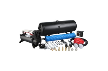Image of Bulldog Winch On Board Air Kit, 145PSI 1.8CFM, 2.5 Gallon Air Tank, in-Cab Gauge and Switch, Black, 41005