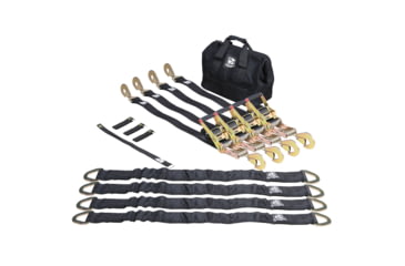 Image of Bulldog Winch Ratcheting Tie-Down Strap Set, 13Pc, Black, 20350