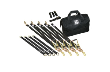 Image of Bulldog Winch Ratcheting Tie-Down Strap Set, 13Pc, Black, 20350