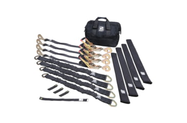 Image of Bulldog Winch Ratcheting Tie-Down Strap Set, 17Pc, Black, 20351