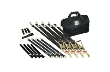 Image of Bulldog Winch Ratcheting Tie-Down Strap Set, 17Pc, Black, 20351