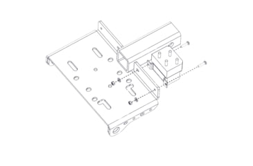 Image of Bulldog Winch Receiver Mount - Utility Winch 1-1/4inx1-1/4in, Black, 20316