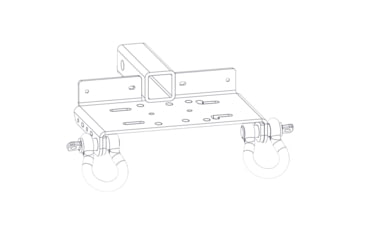 Image of Bulldog Winch Receiver Mount - Utility Winch 1-1/4inx1-1/4in, Black, 20316