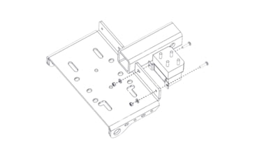 Image of Bulldog Winch Receiver Mount - Utility Winch 2X2in, ATV Winches 2K to 4K, Black, 20061R2