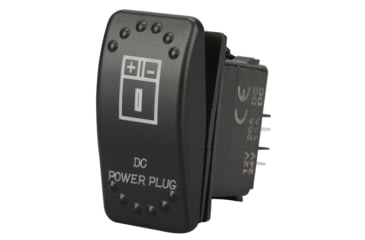 Image of Bulldog Winch Rocker Switch - Dc Power Plug, Black, 20319