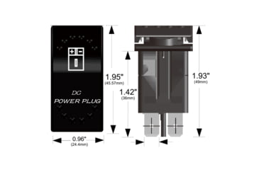 Image of Bulldog Winch Rocker Switch - Dc Power Plug, Black, 20319