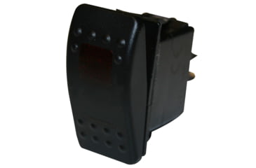 Image of Bulldog Winch Rocker Switch - Momentary ON/OFF Lighted Red 3-Pin, Black, 20284