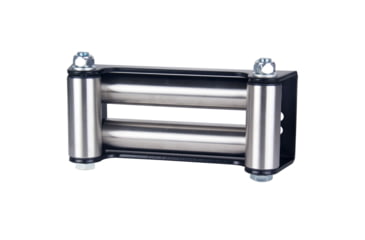 Image of Bulldog Winch Roller Fairlead - Heavy Duty Truck, 10in Mount/Standard Drum - 16.5K and 18.5K with Stainless Rollers, Silver, 20395