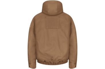 Image of Bulwark Brown Duck Lineman Hooded Jacket with Lanyard Access, Excel FR ComforTouch, Brown Duck, RGS JLH4BDRGS