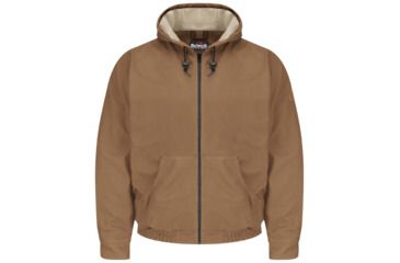 Image of Bulwark Brown Duck Lineman Hooded Jacket with Lanyard Access, Excel FR ComforTouch, Brown Duck, RGL JLH4BDRGL
