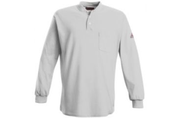 Image of Bulwark Long Sleeve Henley Shirt, Firewear, Men, SFL2GY, RGL SFL2GYRGL