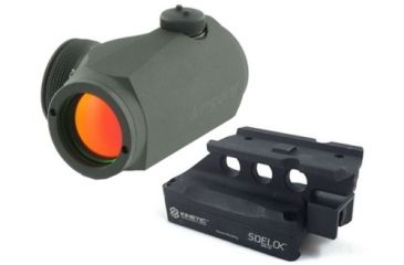 Image of Aimpoint Micro T-1 4 MOA Red Dot Sight w/ Kinetic Development Group SIDELOK Aimpoint Micro Mount 200054-KIT1