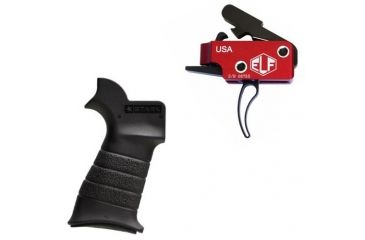 Image of Elftmann Tactical Elftmann Match Trigger Curved MATCH-C W/ Stark Equipment AR Rifle Grip, with Swivel Mount, Black ANG-SM-BL MATCH-C-KIT28