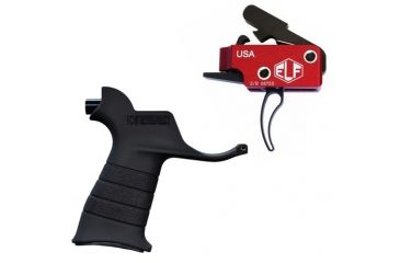 Image of Elftmann Tactical Elftmann Match Trigger Curved MATCH-CW/ Stark SE-2 AR-15 Pistol Grip With CR123 Battery Storage And Sling Swivel Mount Black MATCH-C-KIT16