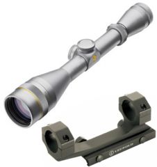 Image of Leupold VX-2 4-12x40mm Adj Objective Rifle Scope, Silver, Fine Duplex 110810 w/ Mark 2 Integrated Mount System, 1 in Ring 110810-KIT1