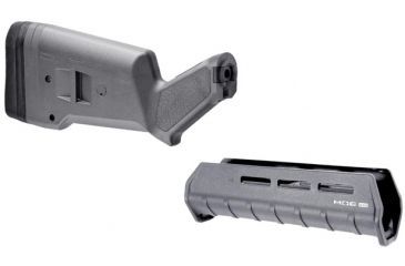 Image of Magpul Mossberg 500/590 SGA Stock &amp; M-LOK Forent Set, Grey 250-011-769-KIT1