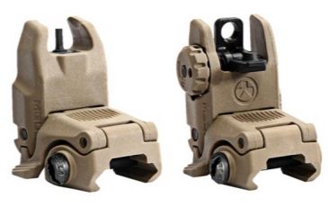 Image of Magpul MBUS Front and Rear Flip Sights Set, Flat Dark Earth, MPIMAG247FDE-KIT1