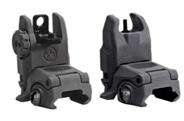 Image of Magpul MBUS Front and Rear Flip Sights Set, Grey, MPIMAG247GRY-KIT1