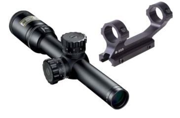 Image of Nikon M-223 1-4x20mm Rifle Scope, Matte BDC 600 Reticle w/ Interchangeable Turret 16301 w/ FREE Nikon M-223 XR Mount 833 w/ Built-in 20-MOA 16301-KIT2