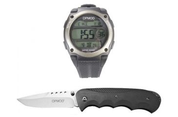 Image of OPMOD Tactical Everyday Watch, Grey w/ Browning OPMOD Folder Knife, Drop Point Blade CS007B-KIT1
