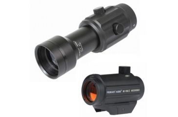 Image of Primary Arms CLxZ Gen II Micro Dot Sight &amp; Base w/PA3XGENII 3x Gen III Magnifier &amp; No Mount, Black, MD-RBGII-KIT1