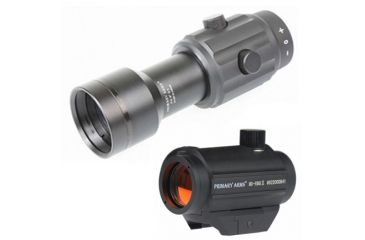 Image of Primary Arms CLxZ Gen II Micro Dot Sight &amp; Base w/PA6X 6x Gen II Magnifier &amp; No Mount, Black, MD-RBGII-KIT3