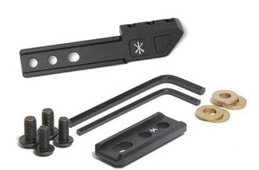 Image of Unity Tactical M-LOK Compatible FUSION Adapter, Black FUS-MFA W/ Unity Tactical Light Wing - Left, Black FUS-LWLB FUS-MFA-KIT12