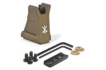 Image of Unity Tactical M-LOK Compatible FUSION Adapter, Black FUS-MFA W/ Unity Tactical Fixed Front Sight, Flat Dark Earth FUS-S2F FUS-MFA-KIT8