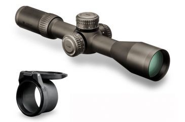 Image of Vortex Razor HD Gen II 3-18x50mm Rifle Scope w/EBR-2C MRAD Reticle,Stealth Shadow Black RZR-31802 + Vortex Defender Flip Cap Objective Lens 50 (55-59 mm), Black O-50 RZR-31802-KIT1