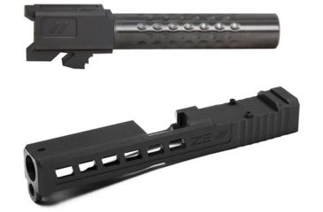 Image of Zev Technologies ZEV Dimpled Barrel For Glock 19 9mm 4 Inch Barrel Stainless Steel Finish w/ ZEV Technologies Dragonfly Complete Gen 3 Pistol Slide,Black G19 Absolute Cowitness w/RMR Cover Plate BPI-BBL-19-D-KIT1