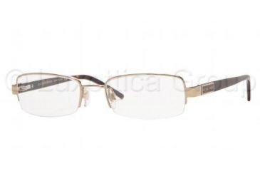 Image of Burberry BE1045 SV Prescription Eyeglasses, Pale Gold Frame / 53 mm Prescription Lenses, 1002 5319