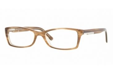 Image of Burberry BE2076 Progressive Eyeglasses - Brown Striped On Beige Demo Lens Frame / 50 mm Prescription Lenses, 3083-5016