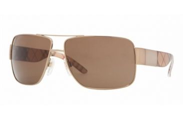 Image of Burberry BE3040 Progressive Sunglasses Brown/Light Gold Frame / 61 mm Prescription Lenses, 106473-6113