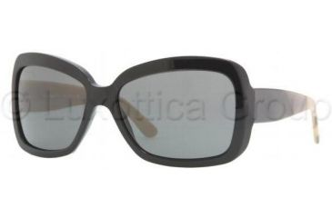 Image of Burberry BE4074 Progressive Sunglasses - Shiny Black Frame / 58 mm Prescription Lenses, 300187-5815