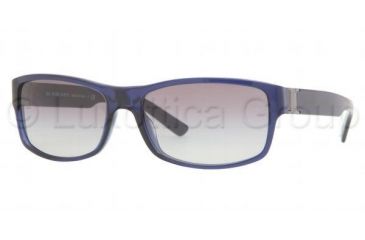Image of Burberry BE4090 Bifocal Sunglasses - Transparent Dark Blue Gray Gradient Frame / 59 mm Prescription Lenses, 309211-5916